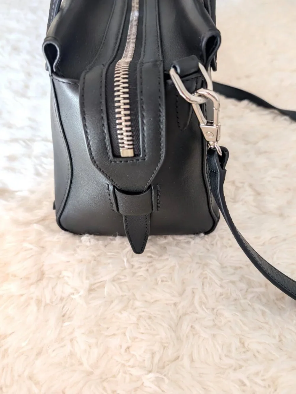 NWT 3.1 Phillip Lim Ames Small Patchwork Satchel (color: black)